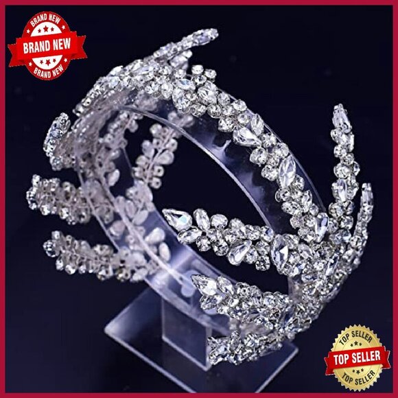 Handmade Rhinestone Bridal Headband Flexible Wedding Hair Accessory main image 7